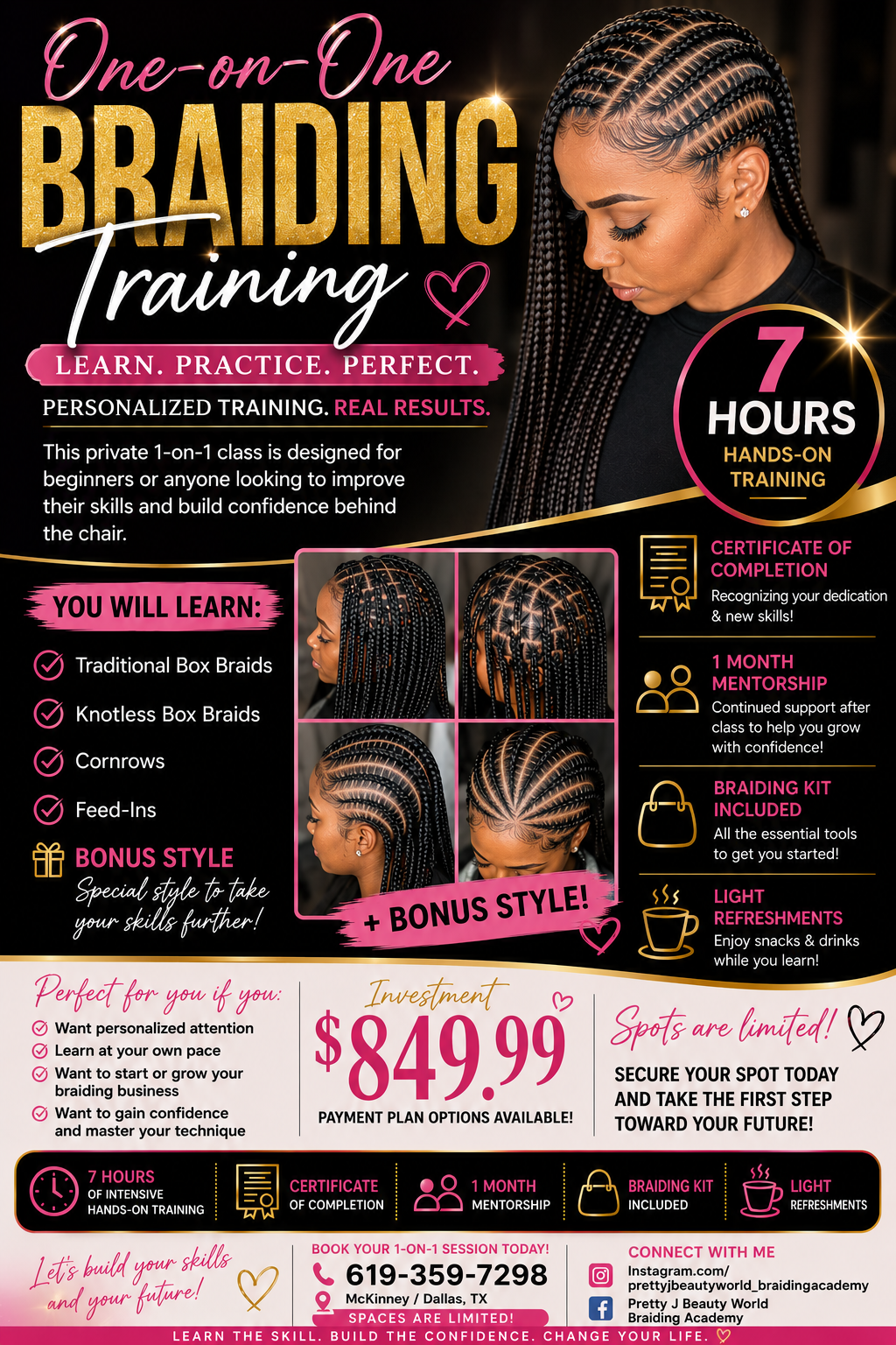 One-on-One Braiding Training | Learn a Lifelong Skill & Build Confidence 💕