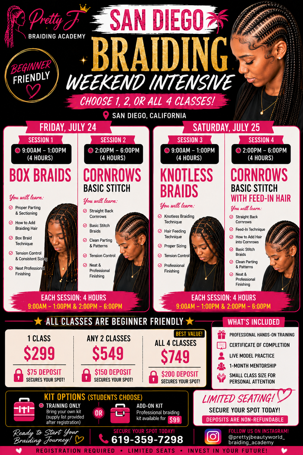 San Diego Braiding Weekend Intensive | July 24–25, 2026